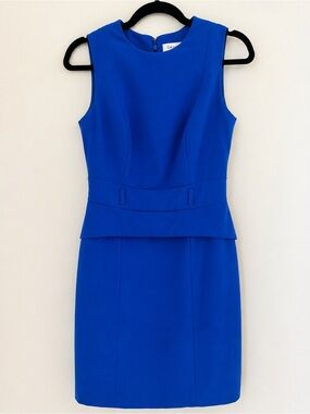 Calvin Klein Cobalt Blue Peplum Sheath Dress | Size 2